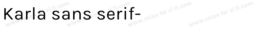 Karla sans serif字体转换